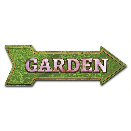 Signmission Garden Arrow Decal Funny Home Decor 36in Wide D-A-12-999852